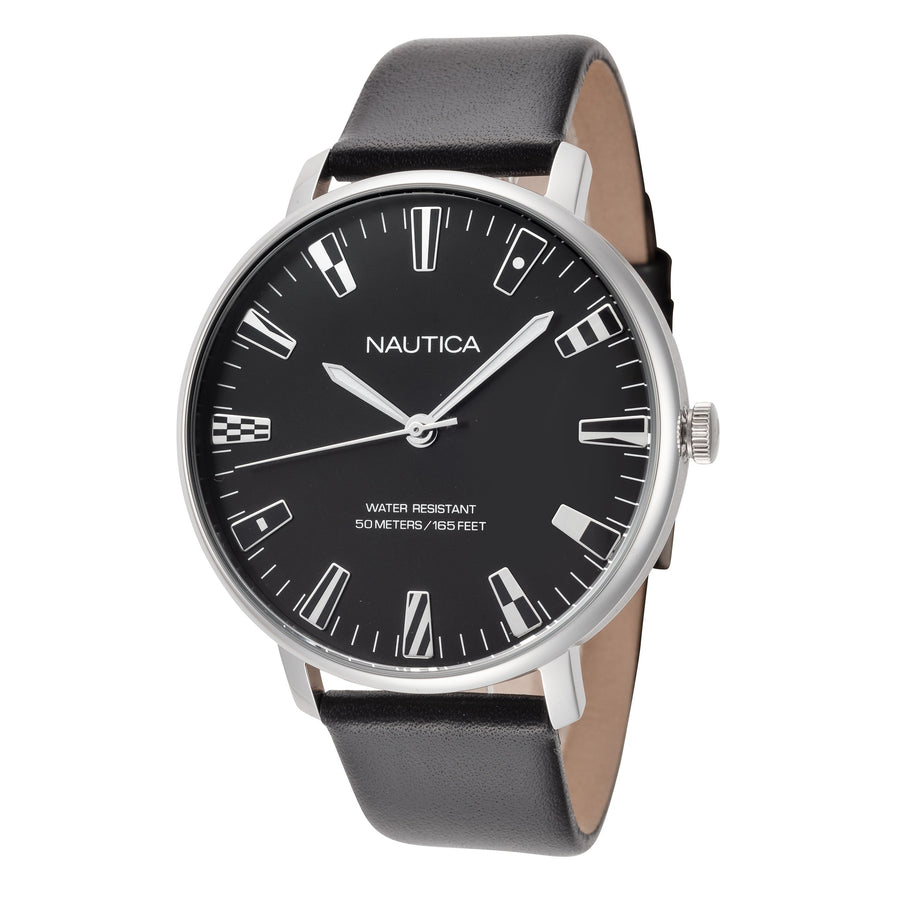 title:Nautica Men's NAPCRF910 Caprera 43mm Quartz Watch;color:Black