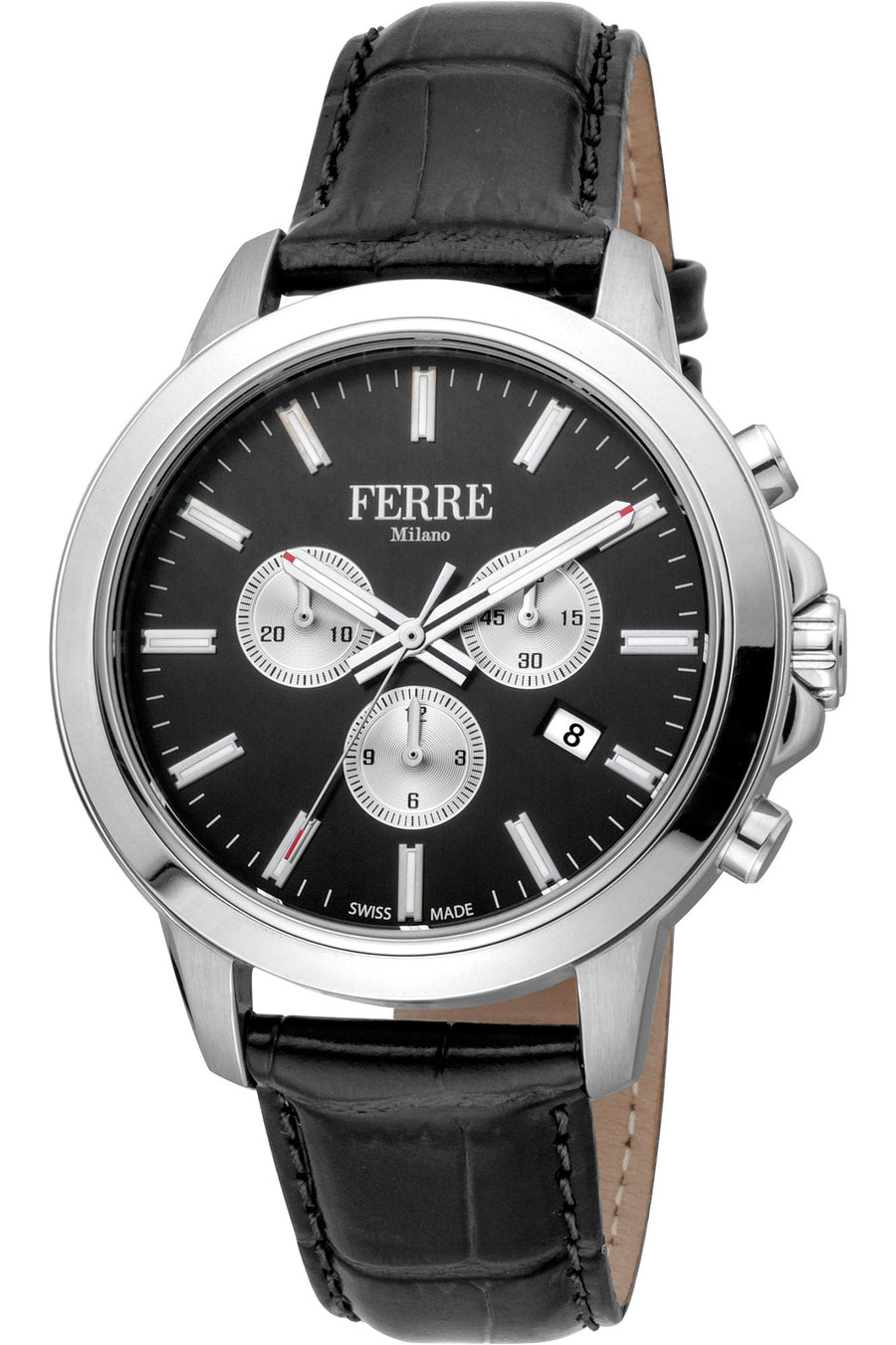 title:Ferre Milano Men's FM1G153L0021 Fashion 44mm Quartz Watch;color:Black