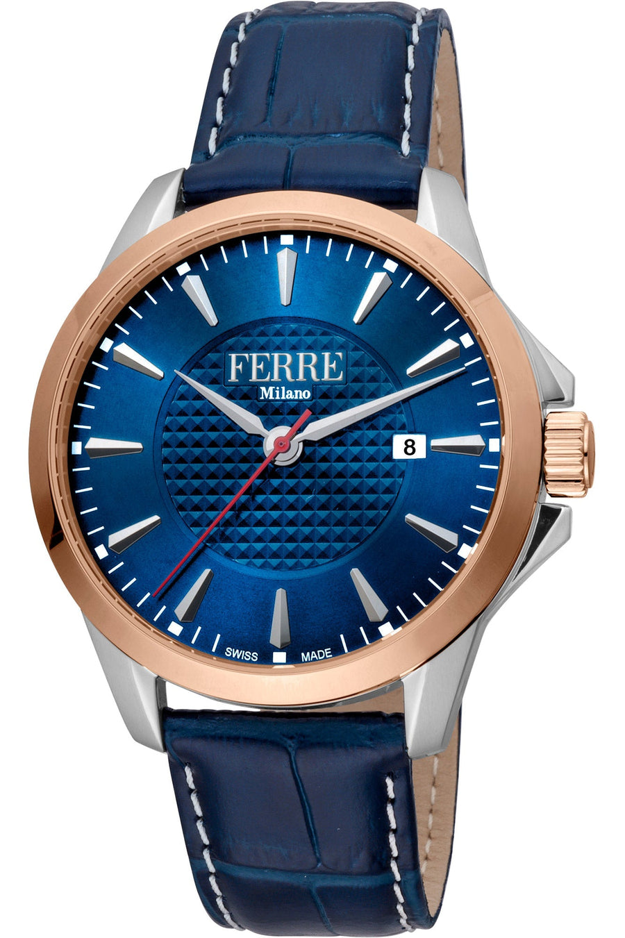 title:Ferre Milano Men's FM1G157L0021 Fashion 42mm Quartz Watch;color:Blue Dial Blue Band