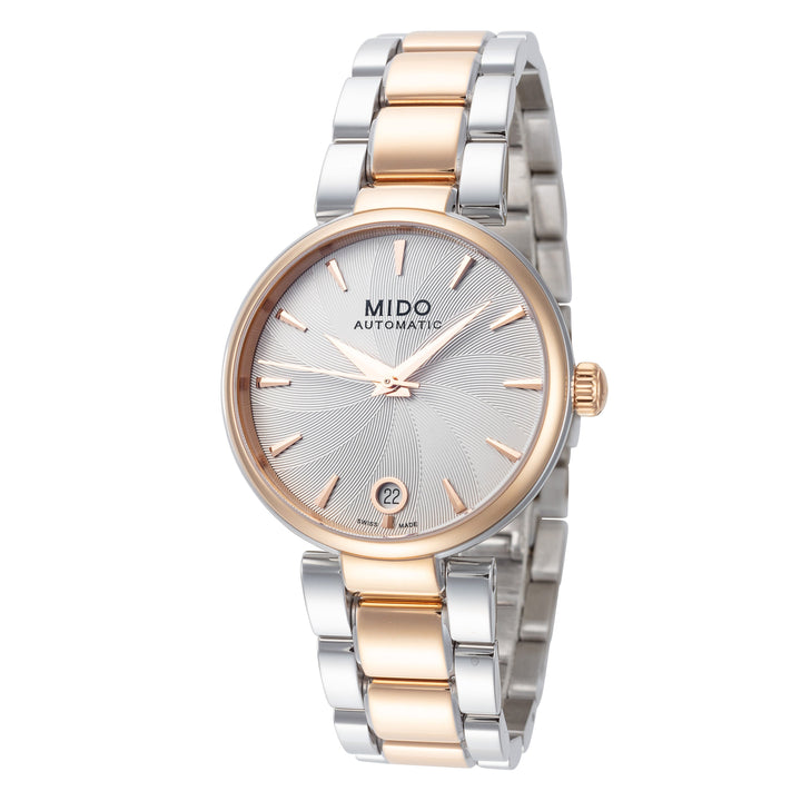 title:Women's Stainless Steel, 50 m (165 feet) Water Resistance Automatic Watch;color:Silver and Rose Gold