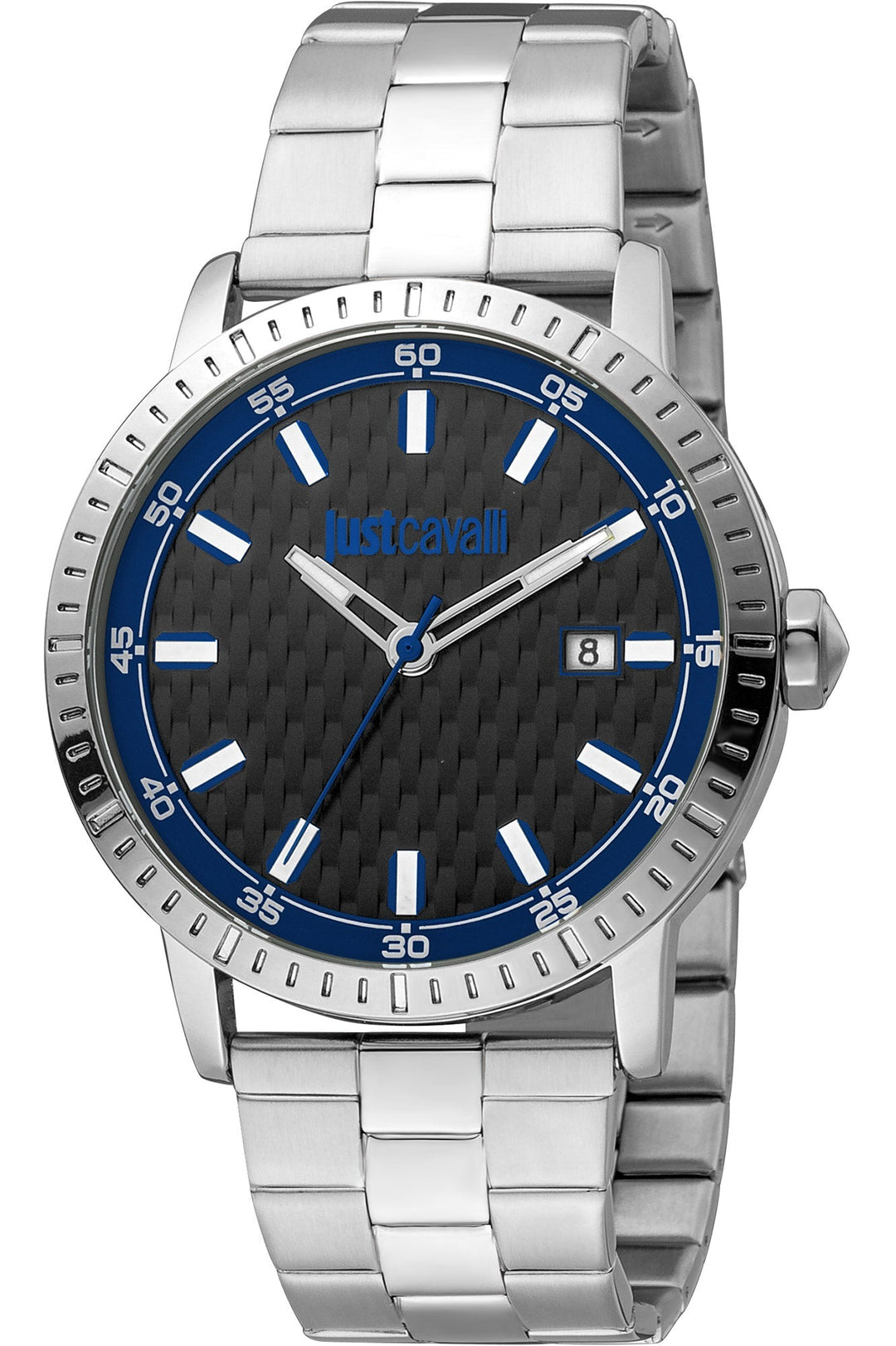 title:Just Cavalli Men's JC1G216M0055 Young Regolare 42mm Quartz Watch;color:Silver