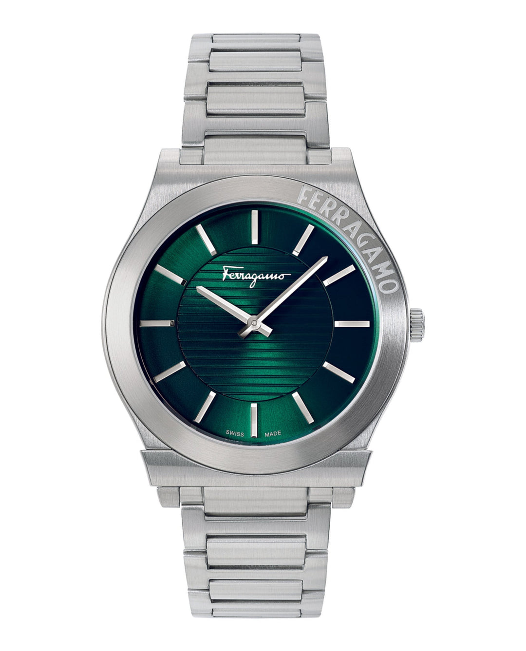 title:Ferragamo Men's Gancini 41mm Quartz Watch SFMP00222;color:Silver
