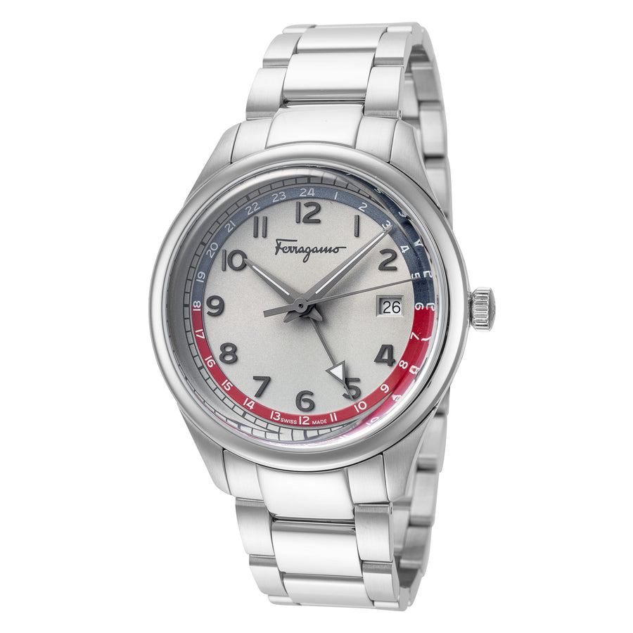 title:Ferragamo Men's Timeless 40mm Quartz Watch SFMU00622;color:Silver