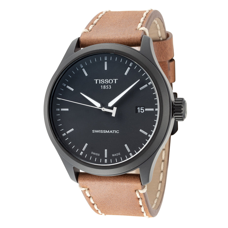 title:Tissot Men's Gent XL 43mm Automatic Watch T1164073605101;color:Brown