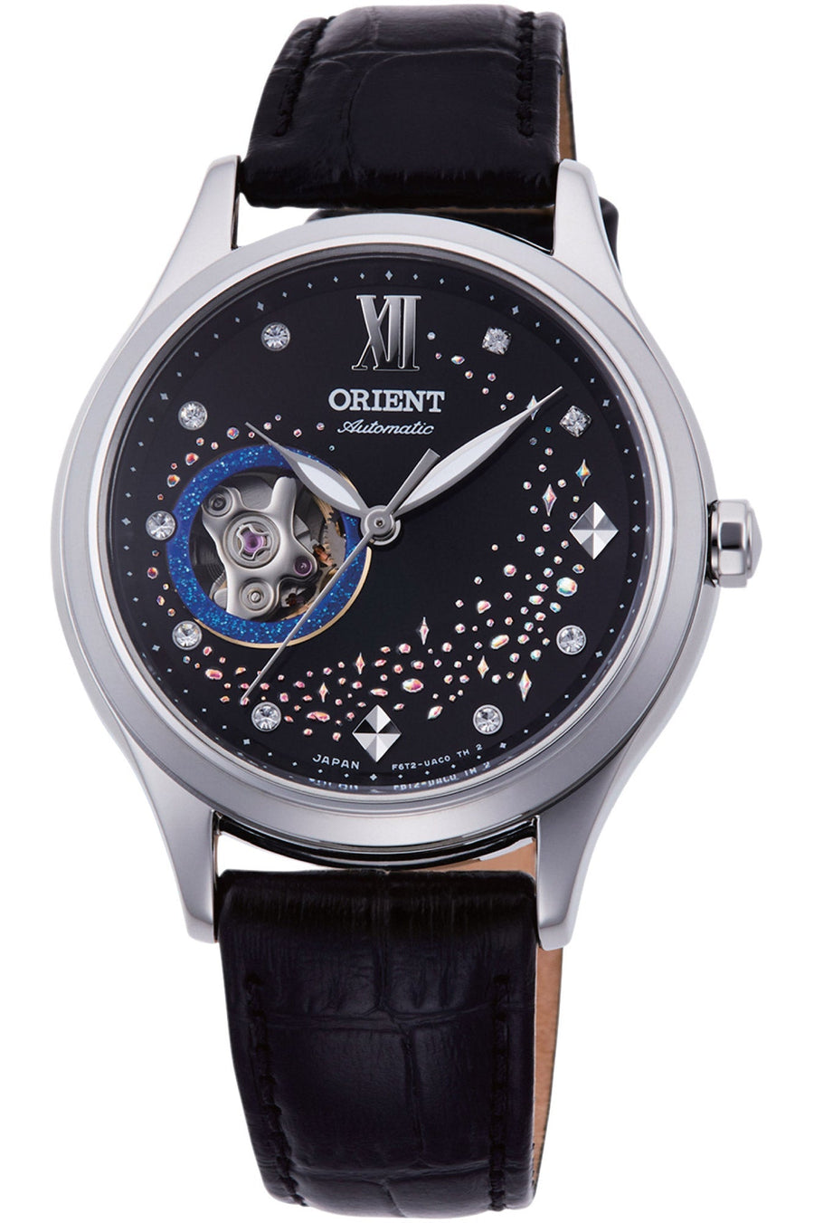 title:Orient Women's RA-AG0019B10B Classic 36mm Manual-Wind Watch;color:Black Dial Black Band