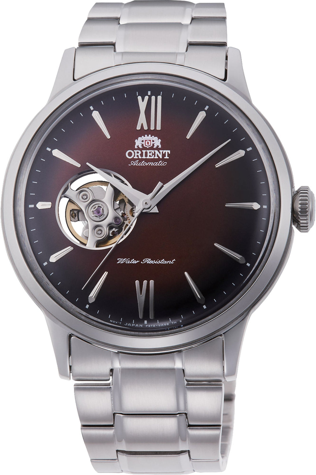 title:Orient Men's RA-AG0027Y10B Classic Bambino 41mm Manual-Wind Watch;color:Red Dial Silver Band