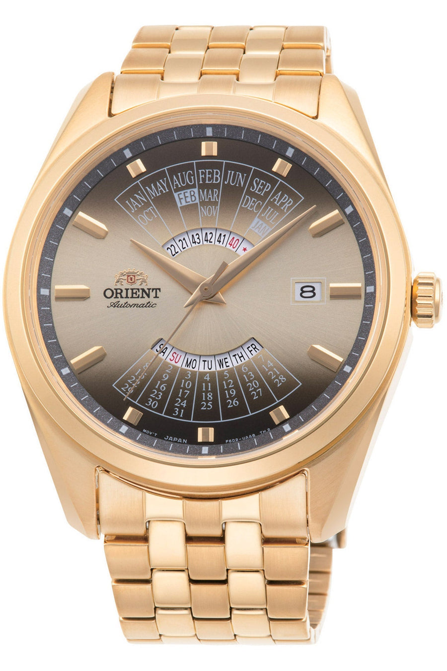 title:Orient Men's Contemporary 43mm Automatic Watch RA-BA0001G10B;color:Gold