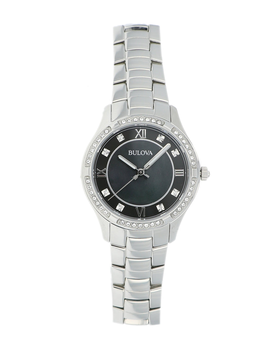 title:Bulova Women's 96L266 Classic 35mm Quartz Watch;color:Silver