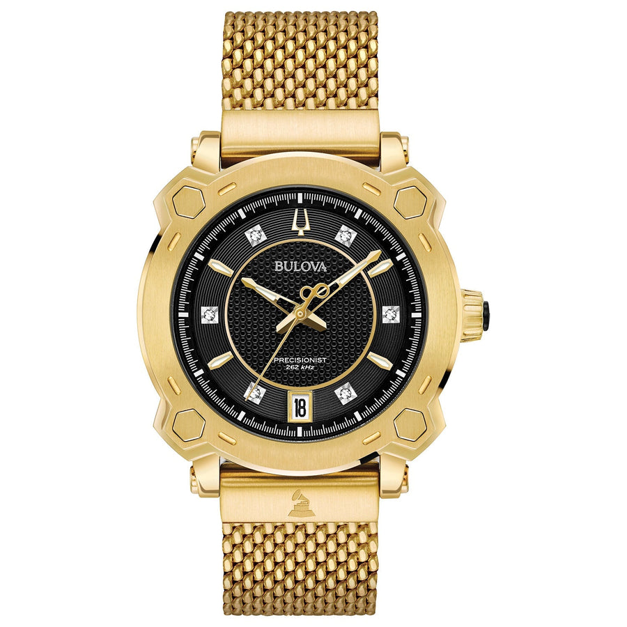 title:Bulova Women's 97P124 Grammy 38mm Quartz Watch;color:Black