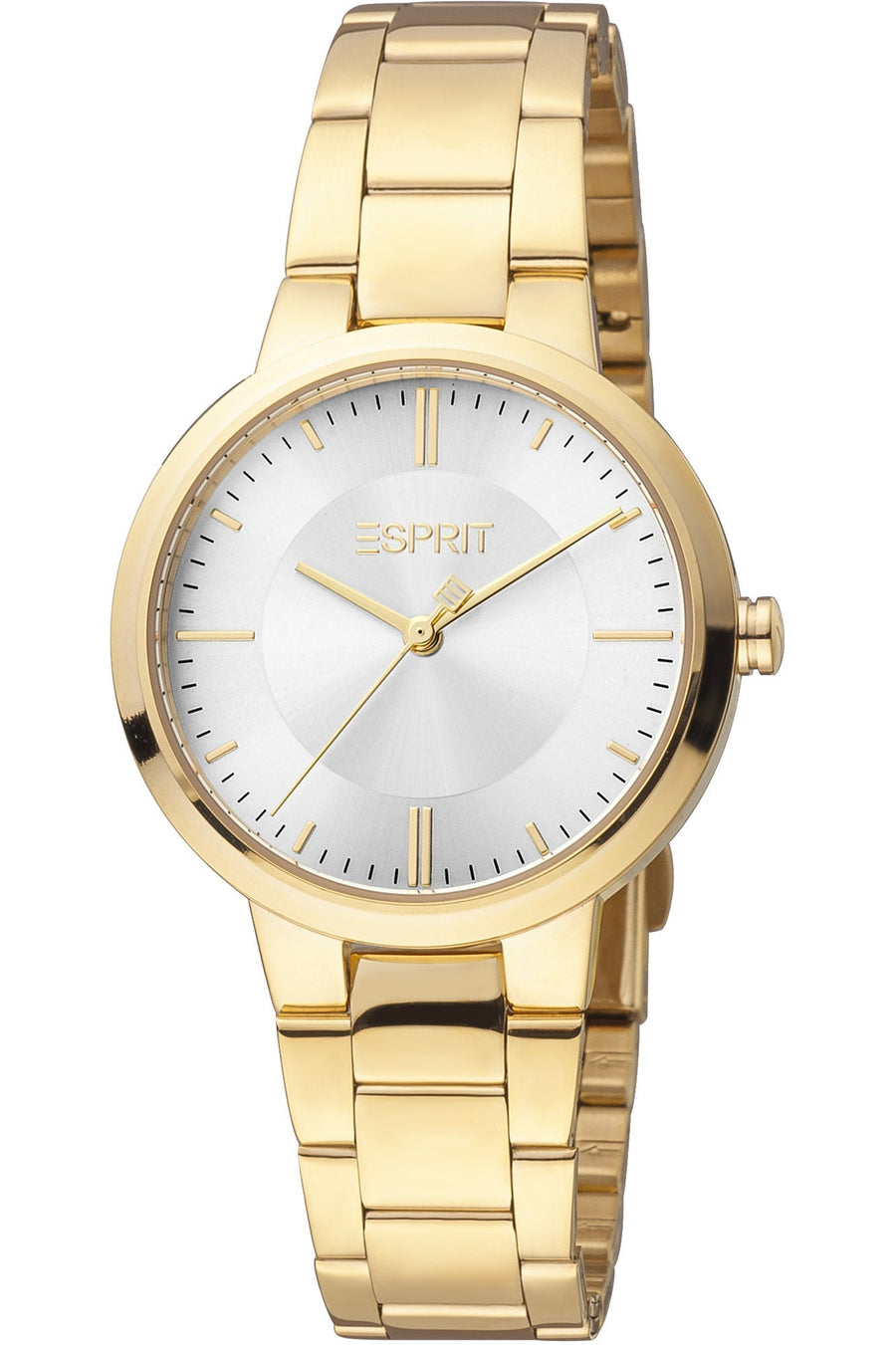 title:Esprit Women's ES1L336M0065 Cara 32mm Quartz Watch;color:Grey Dial Gold Band