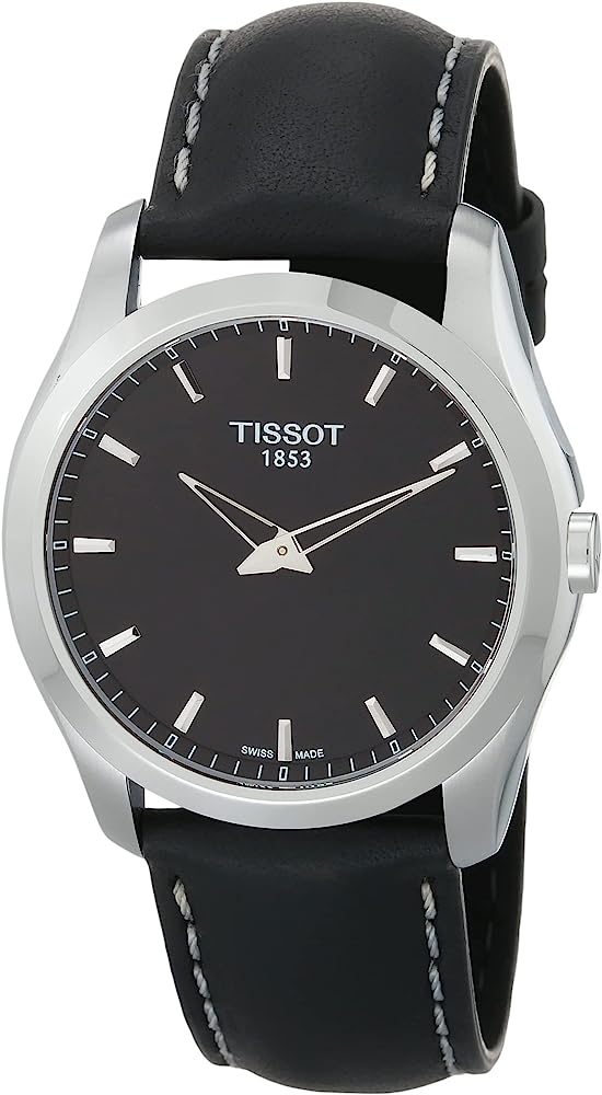 title:Tissot Men's T0354461605102 Couturier 39mm Quartz Watch;color:Black Dial Black Band