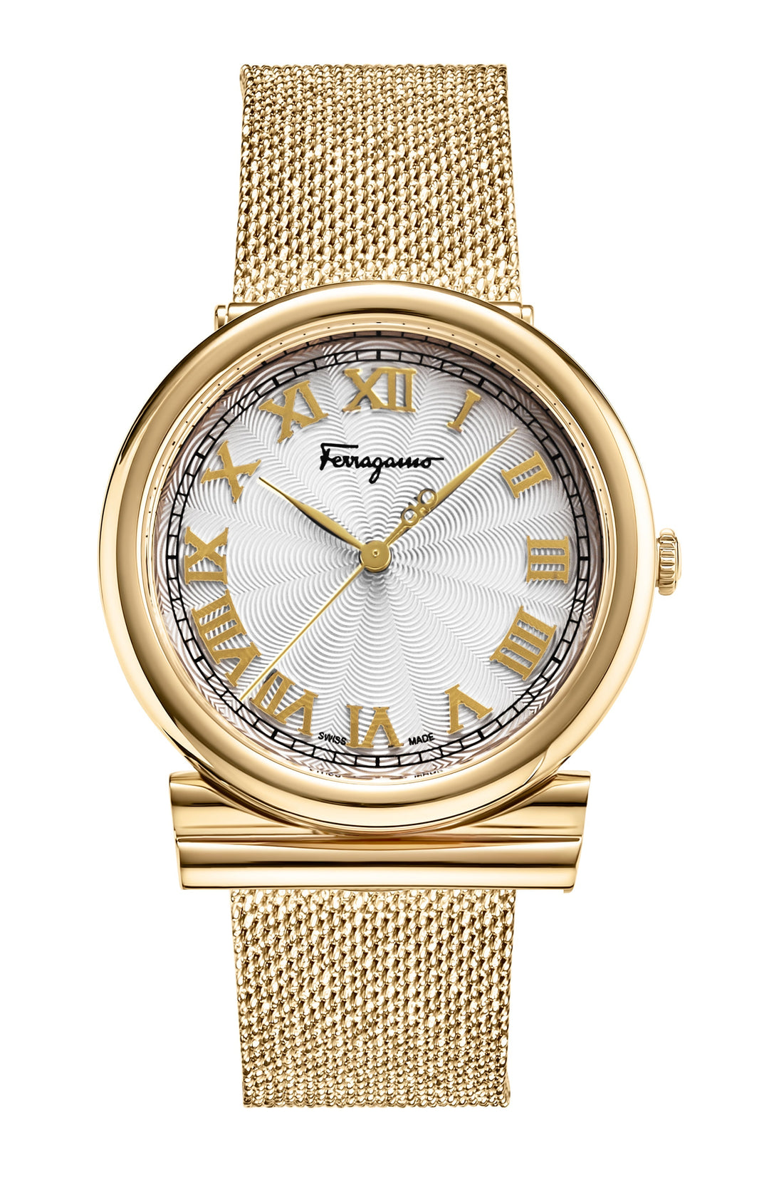 title:Ferragamo Women's SFUF00421 Gancino 34mm Quartz Watch;color:Silver