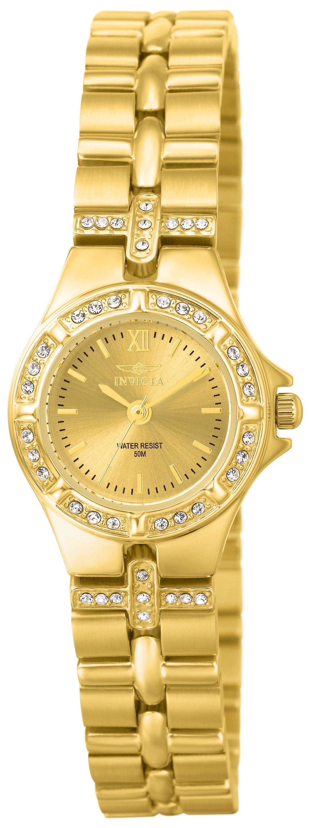 title:Invicta Women's IN-0134 21.5mm Gold Dial Quartz Watch;color:Gold