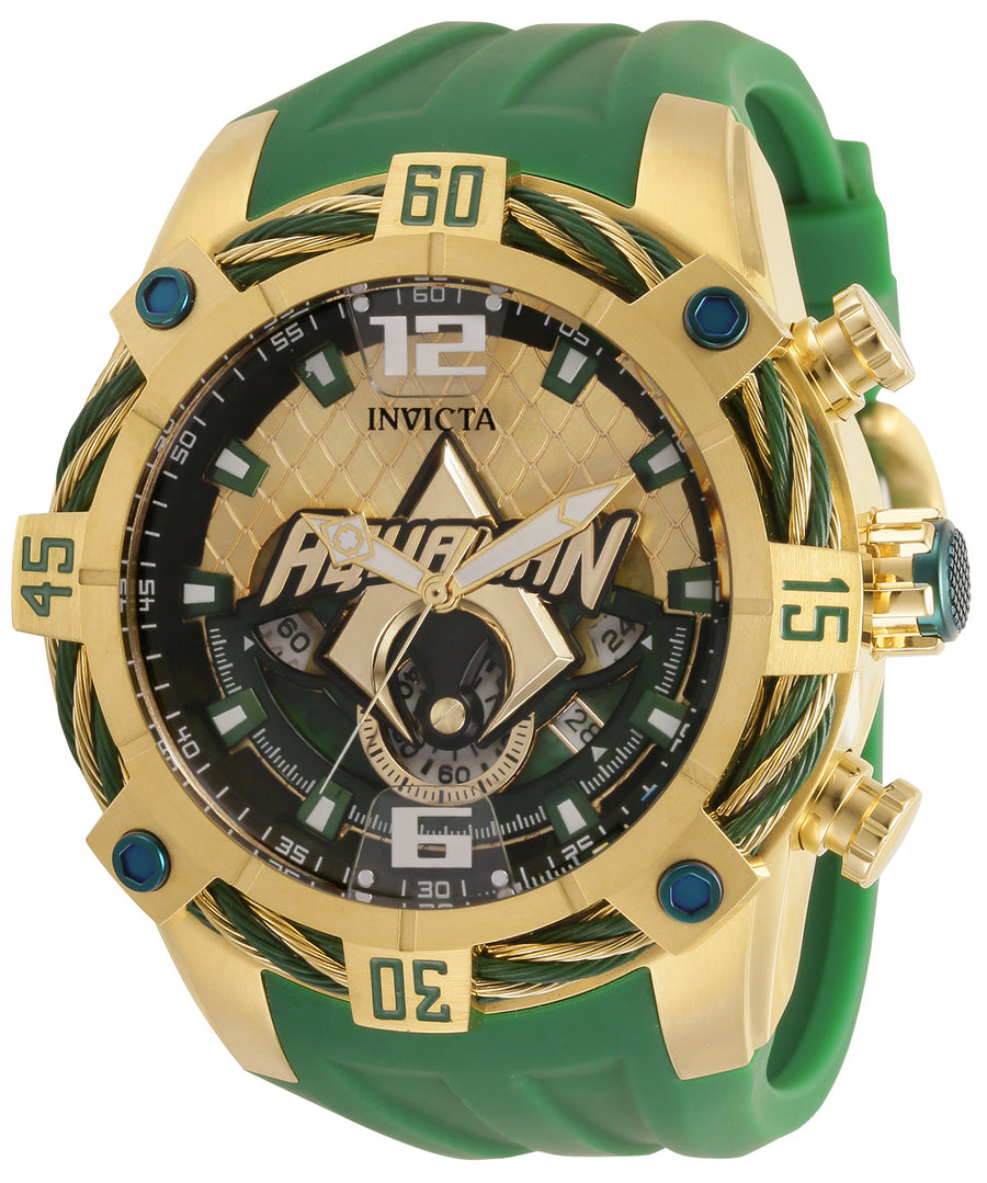 title:Invicta Men's IN-35120 52mm Green Dial Quartz Watch;color:Green