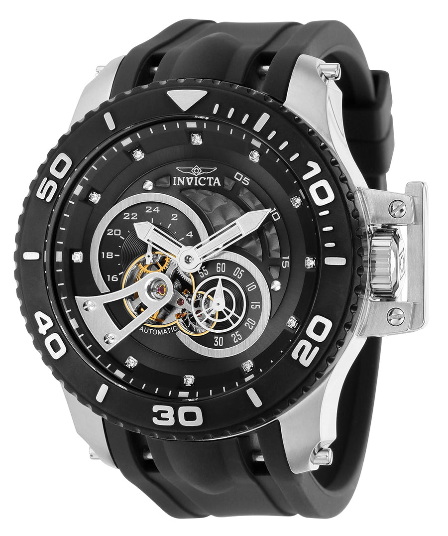 title:Invicta Men's IN-36110 50mm Black Dial Automatic Watch;color:Black