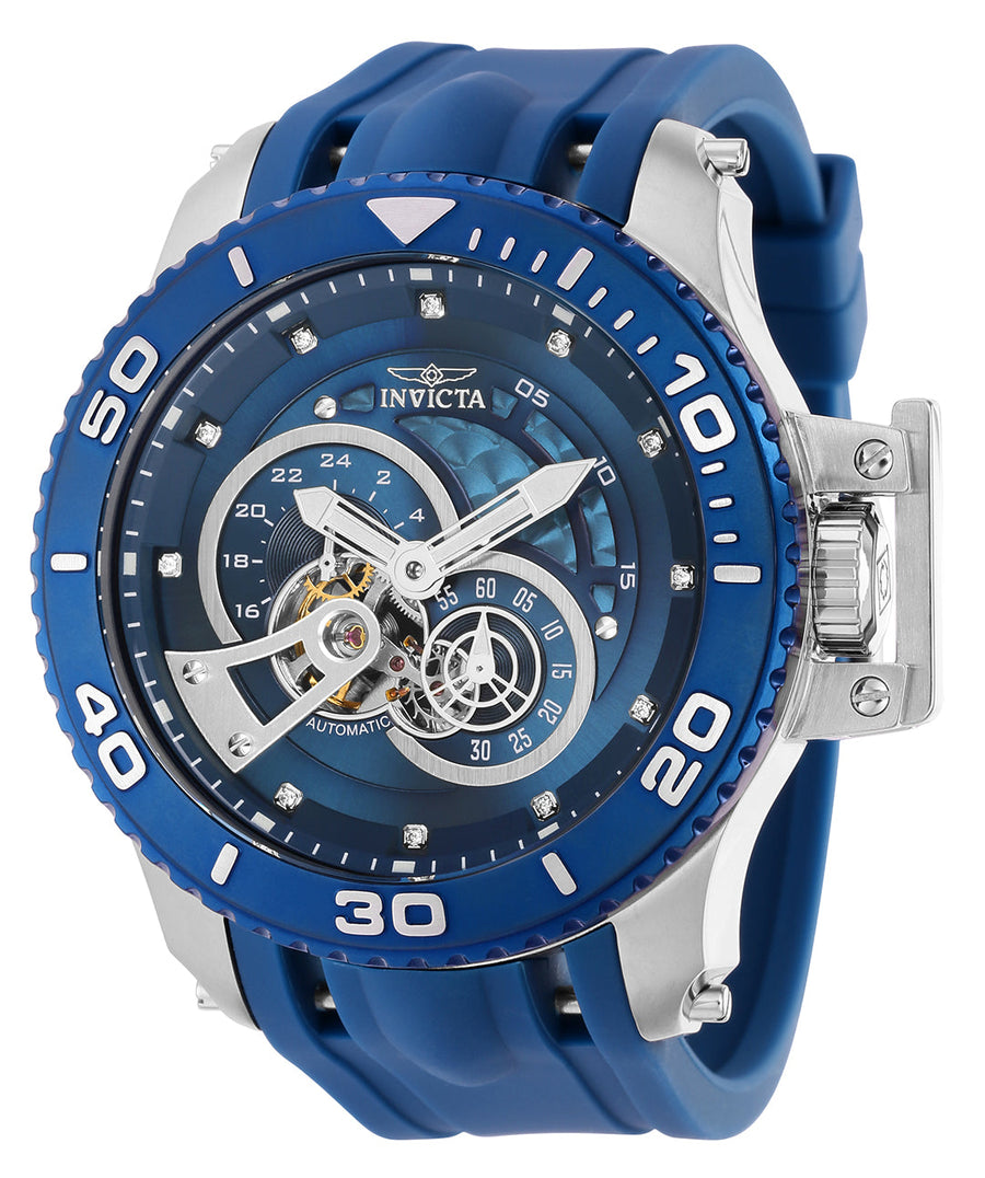title:Invicta Men's IN-36111 50mm Blue Dial Automatic Watch;color:Blue Dial Blue Band