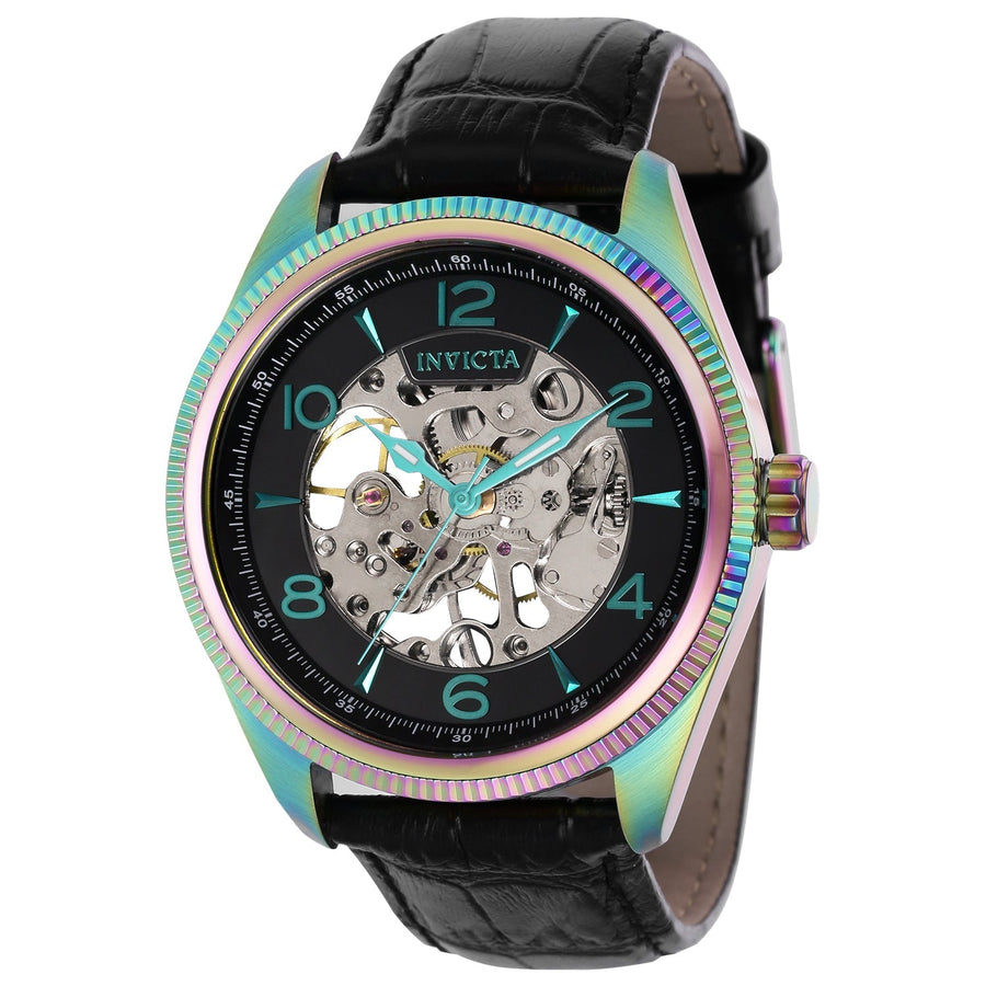 title:Invicta Men's IN-37939 43mm Black Dial Manual-Wind Watch;color:Black Dial Black Band