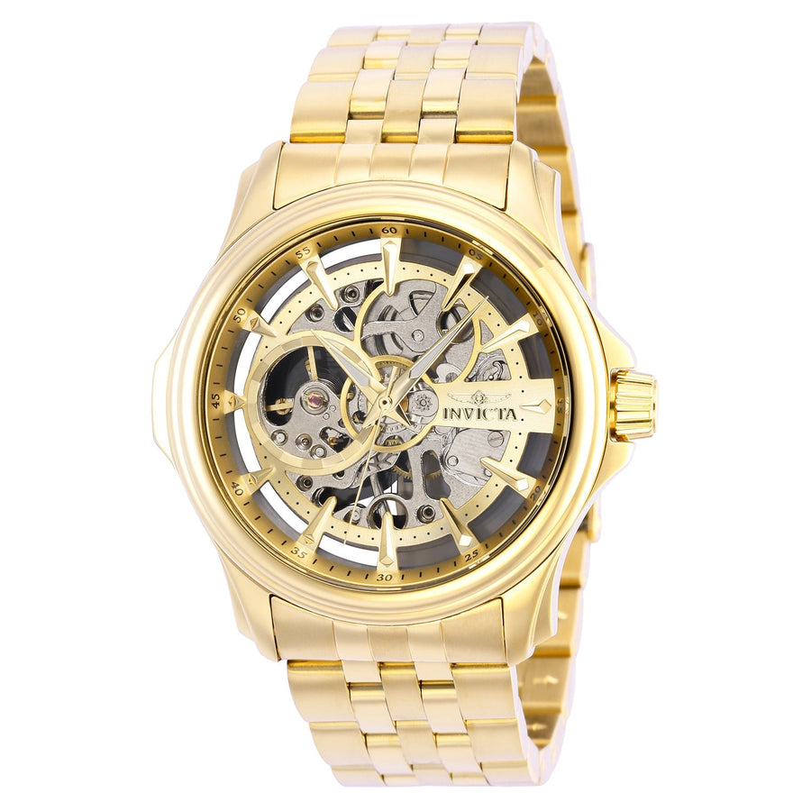 title:Invicta Men's IN-37946 42mm Gold Dial Manual-Wind Watch;color:Gold Dial Gold Band