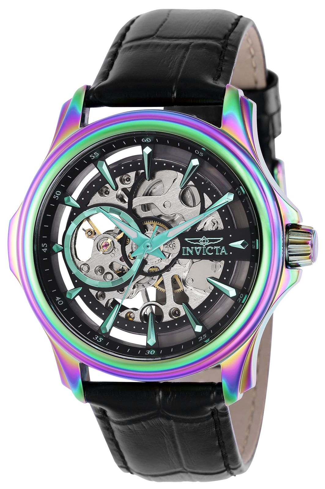 title:Invicta Men's IN-37952 42mm Black Dial Manual-Wind Watch;color:Black Dial Black Band