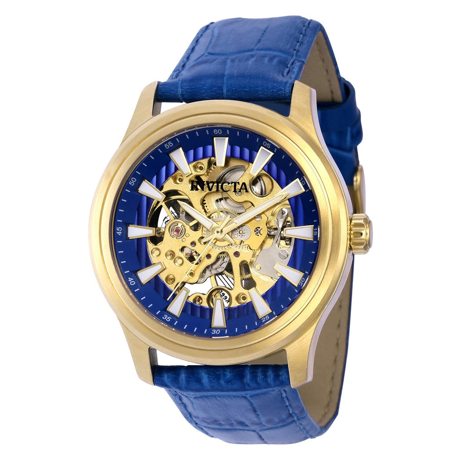 title:Invicta Men's IN-37958 42mm Blue Dial Manual-Wind Watch;color:Blue Dial Blue Band