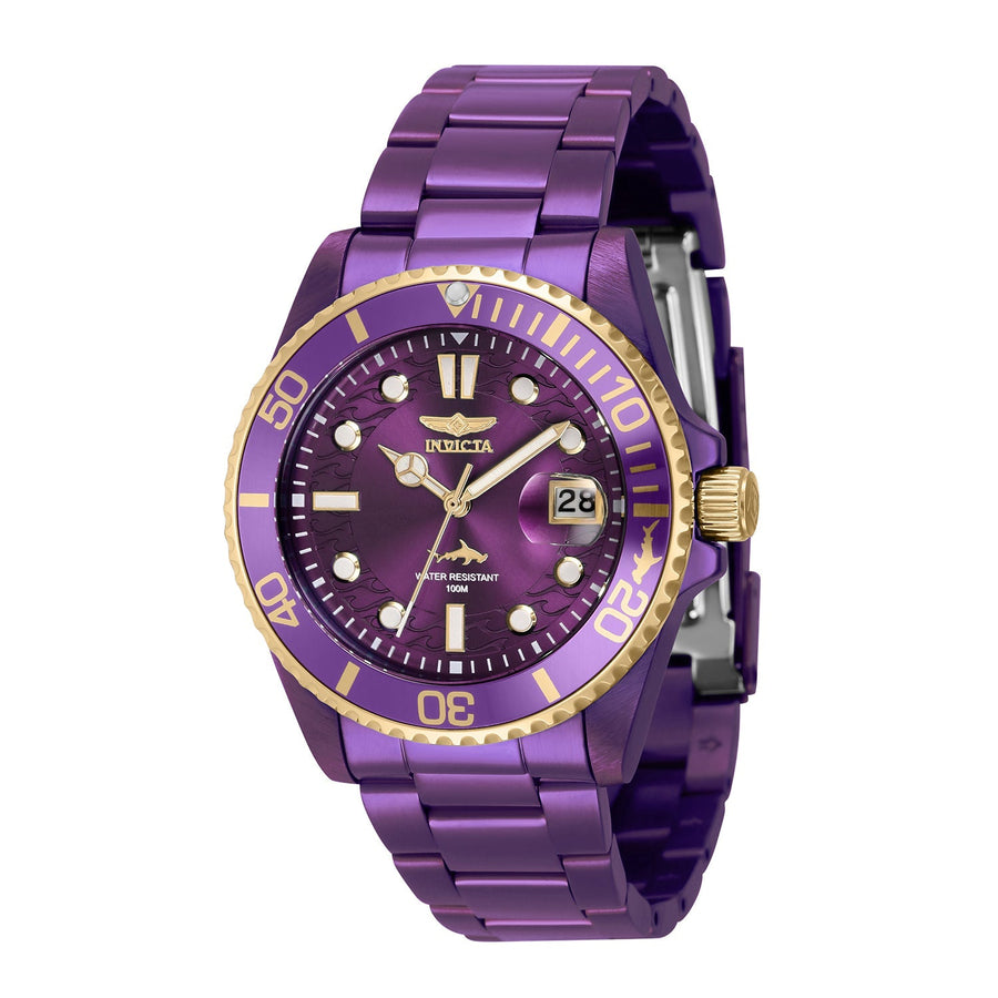 title:Invicta Women's IN-40876 38mm Purple Dial Quartz Watch;color:Purple Dial Purple Band
