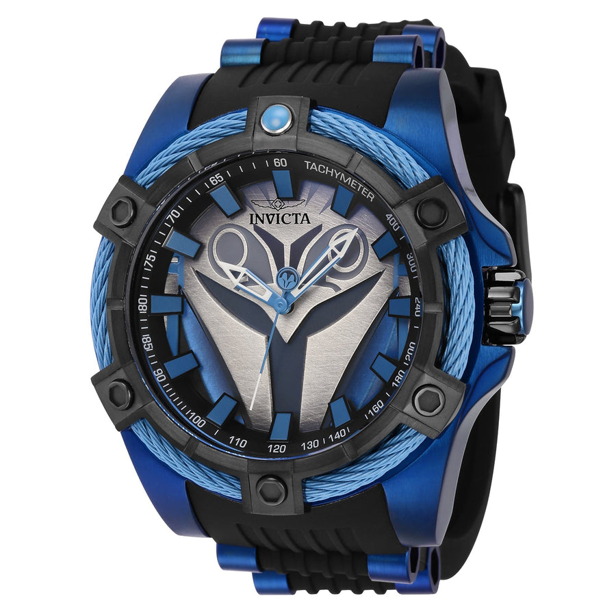 title:Invicta Men's IN-41319 52mm Silver Dial Quartz Watch;color:Silver Dial Black Band