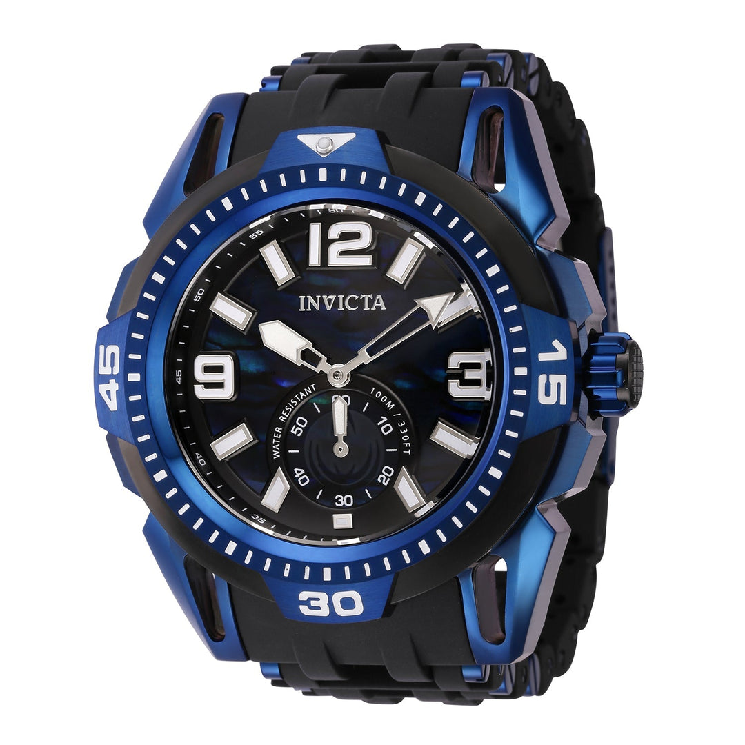 title:Invicta Men's IN-43838 52mm Blue Dial Quartz Watch;color:Black