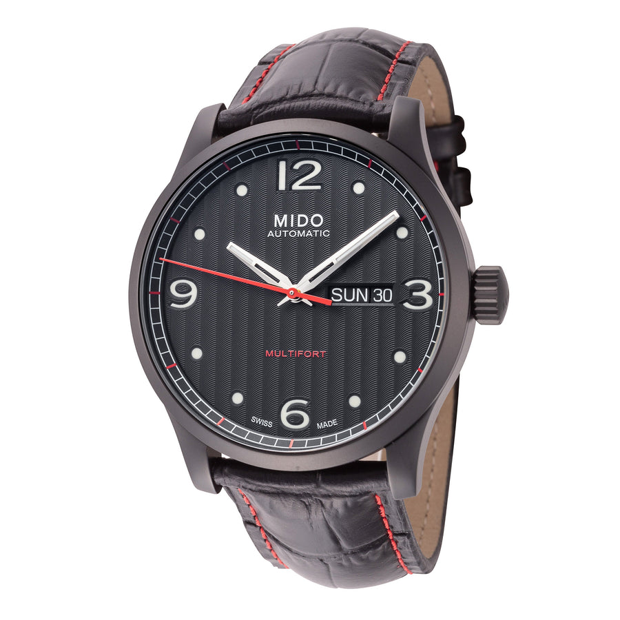 title:Mido Men's M0054303705000 Multifort 42mm Automatic Watch;color:Black Dial Black Band