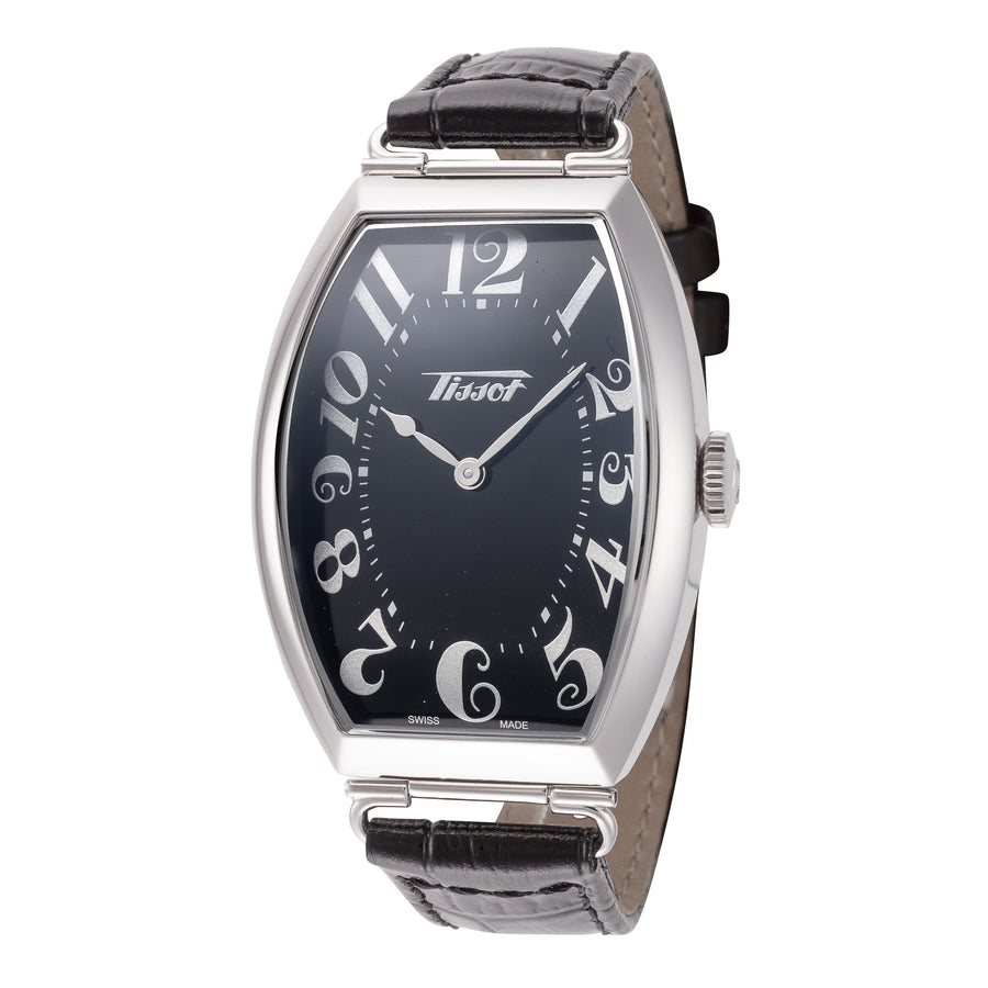 title:Tissot Men's T1285091605200 Hertiage 42.45mm Quartz Watch;color:Black Dial Black Band