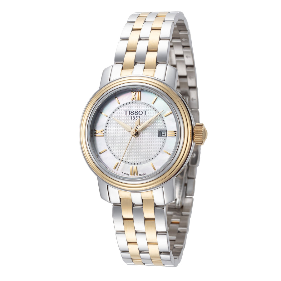 title:Tissot Women's T0970102211800 Bridgeport 29mm Quartz Watch;color:Silver Mother-of-Pearl