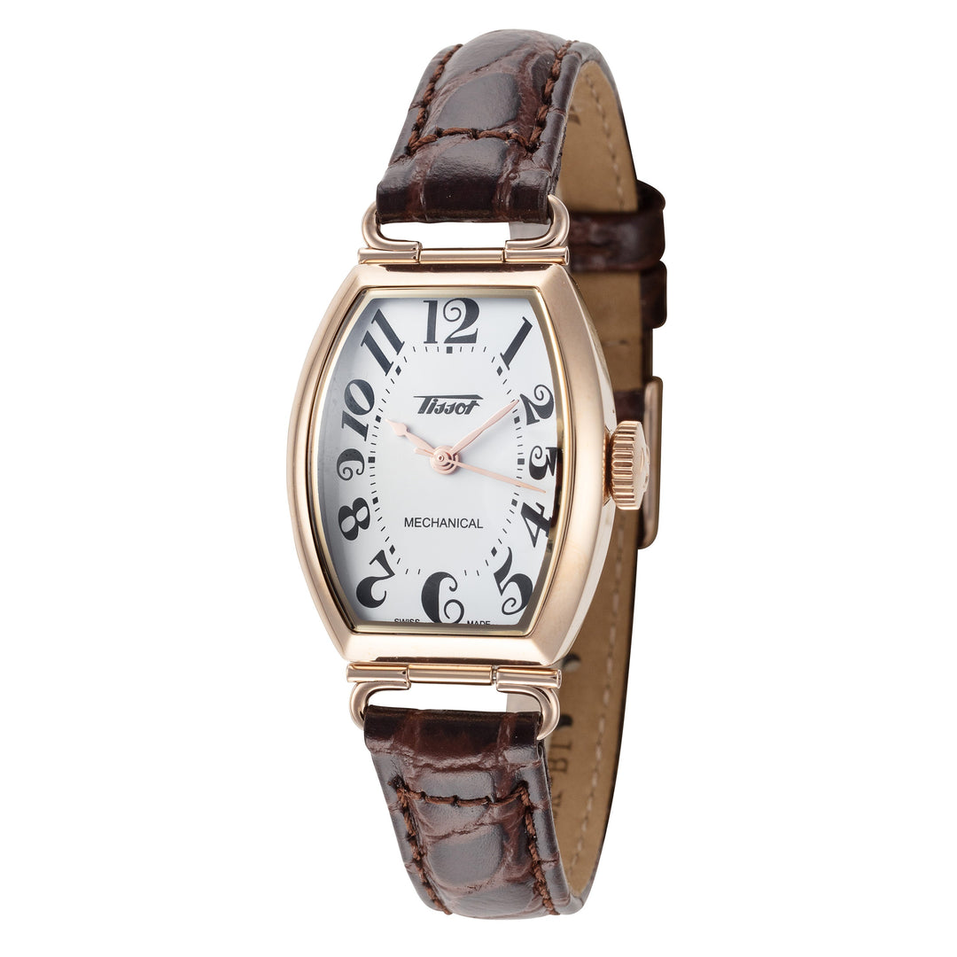 title:Tissot Women's T128.161.36.012.00 Heritage Porto 22mm Manual-Wind Watch;color:Brown