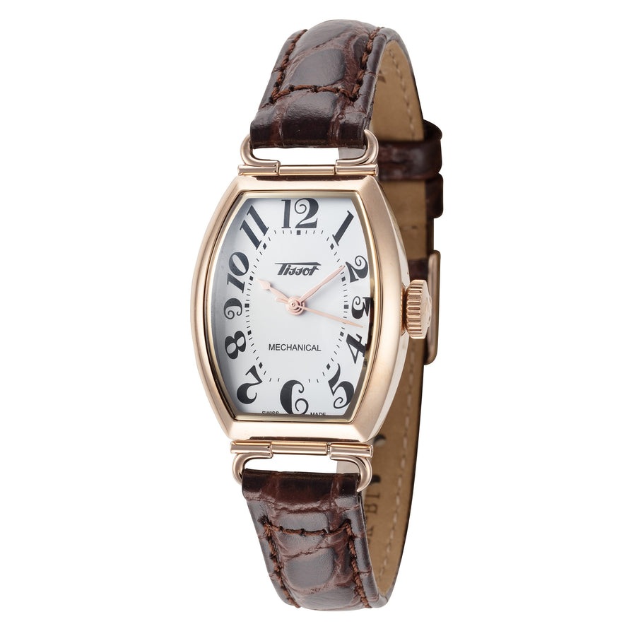 title:Tissot Women's T128.161.36.012.00 Heritage Porto 22mm Manual-Wind Watch;color:Brown