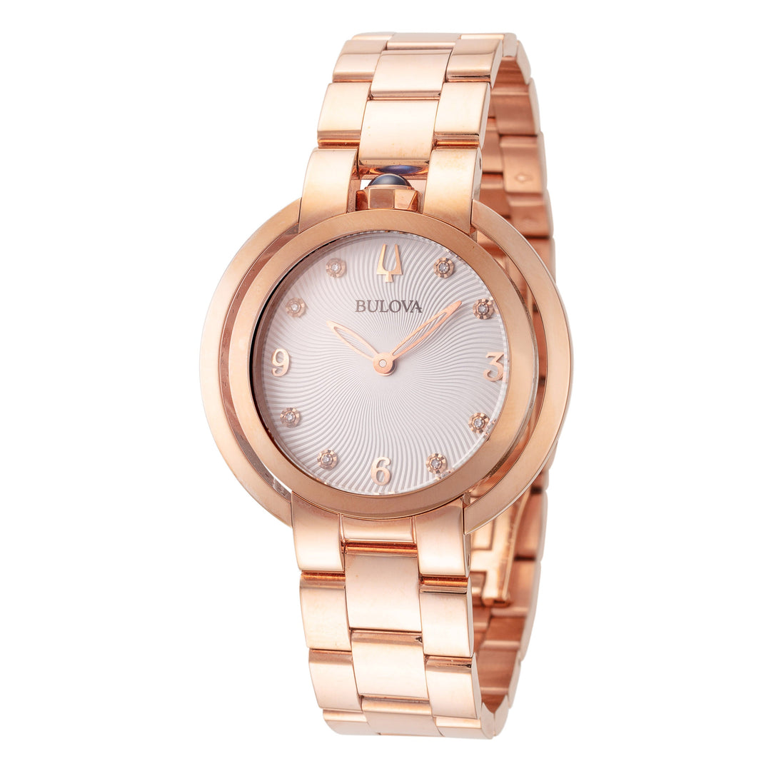 title:Bulova Women's 97P130 Rubaiyat 35mm Quartz Watch;color:Rose Gold