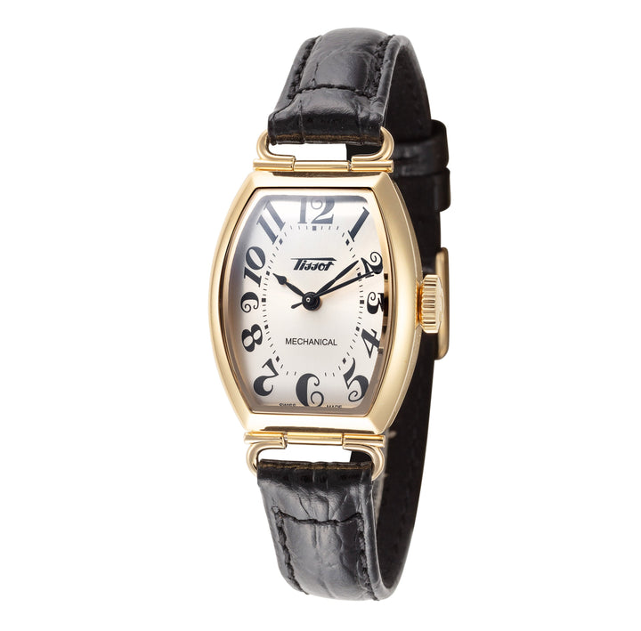 title:Tissot Women's T128.161.36.262.00 Heritage Porto 22mm Manual-Wind Watch;color:Black