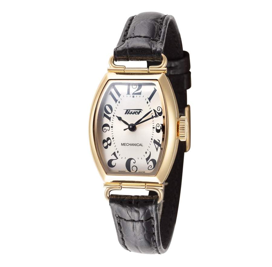 title:Tissot Women's T128.161.36.262.00 Heritage Porto 22mm Manual-Wind Watch;color:Black