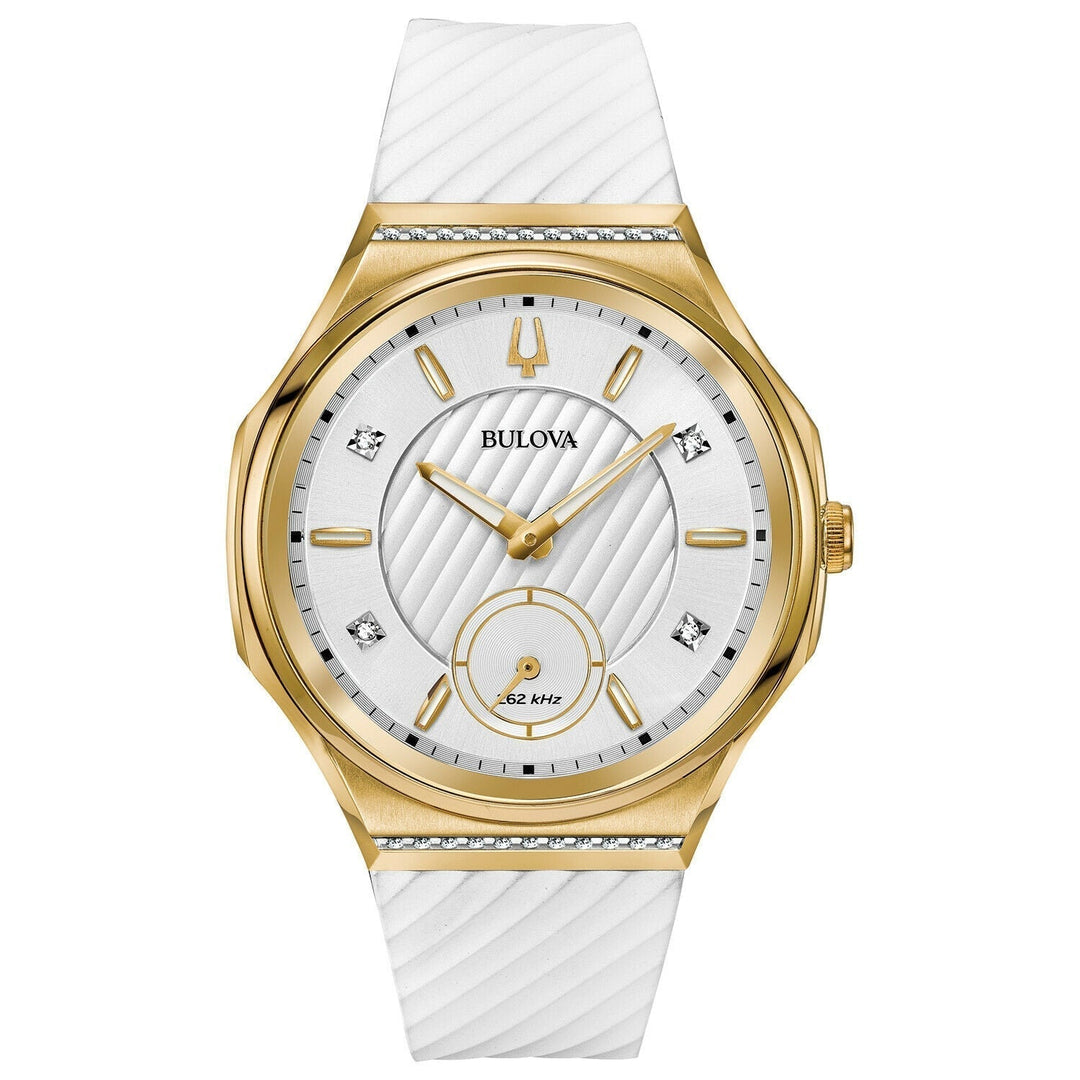 title:Bulova Women's 98R237 Classic 40.5mm Quartz Watch;color:White