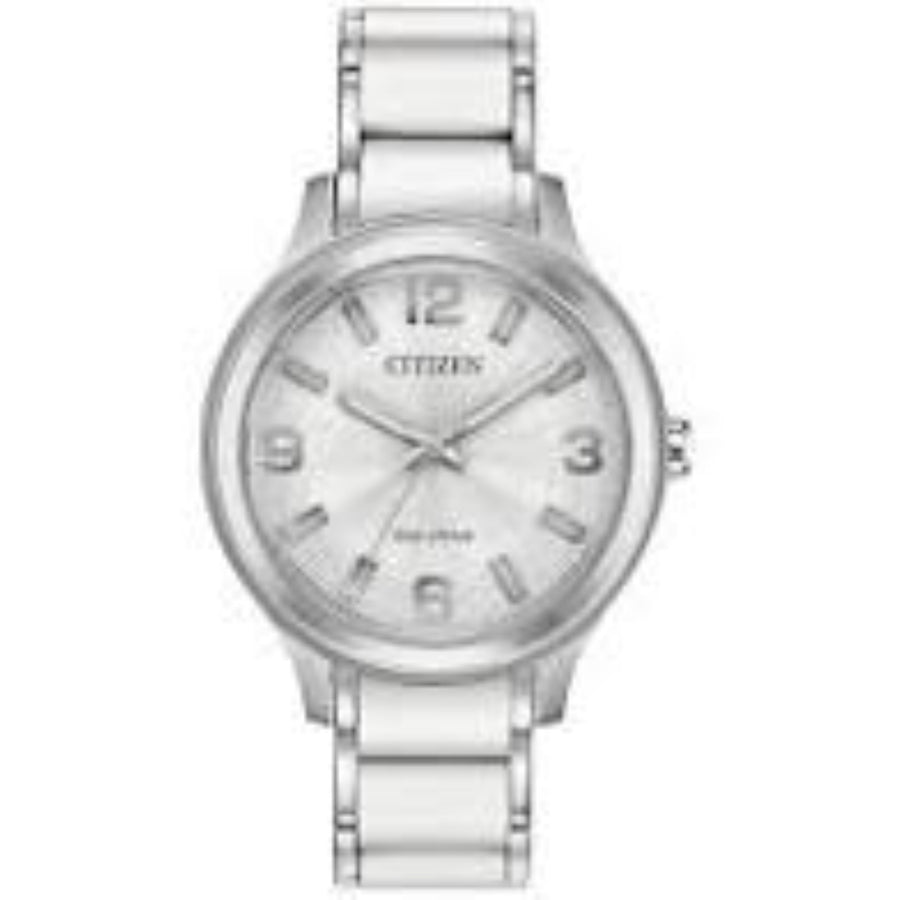 title:Citizen Women's FE7070-52A Weekender 36mm Eco-Drive Solar Watch;color:White