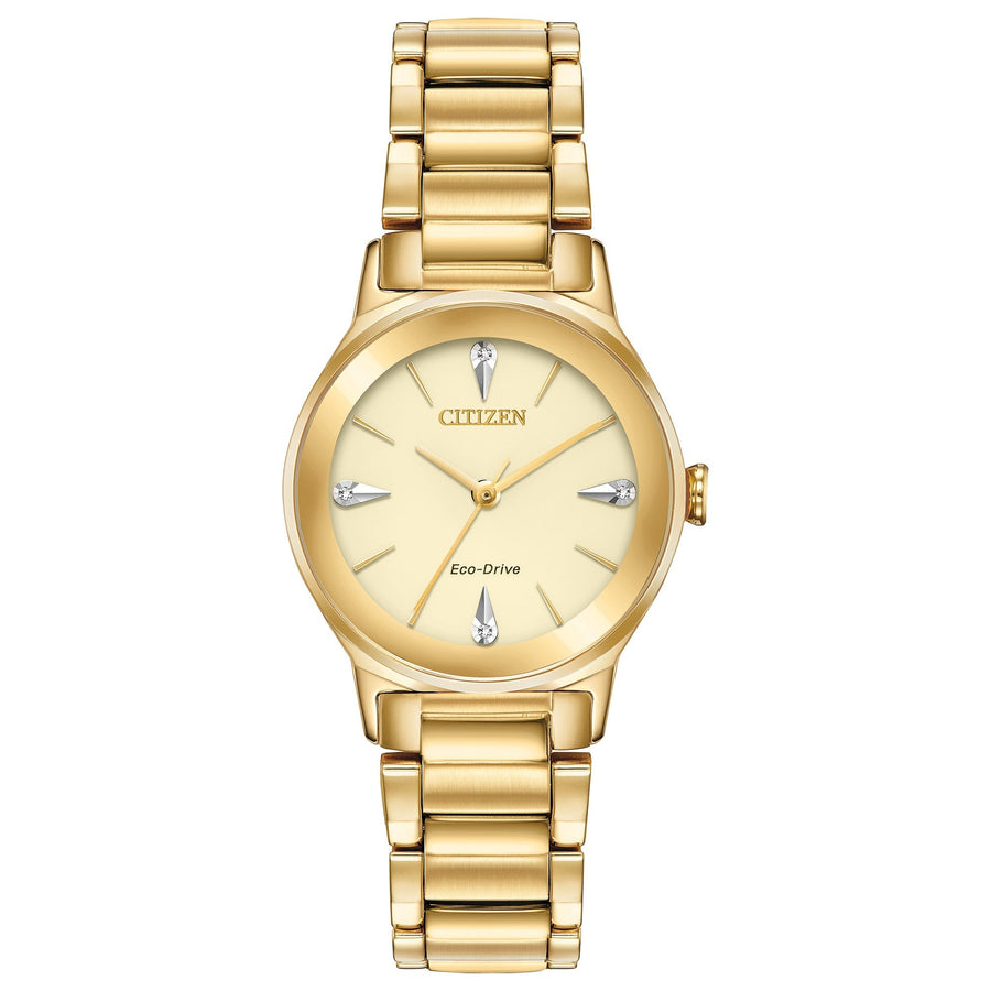 title:Citizen Women's EM0732-51P Axiom 28mm Solar Eco-Drive Watch;color:Gold