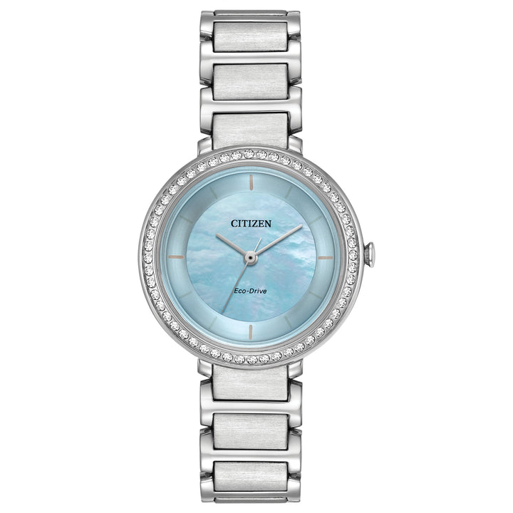 title:Citizen Women's EM0480-52N Silhouette 30mm Eco-Drive Solar Watch;color:Silver