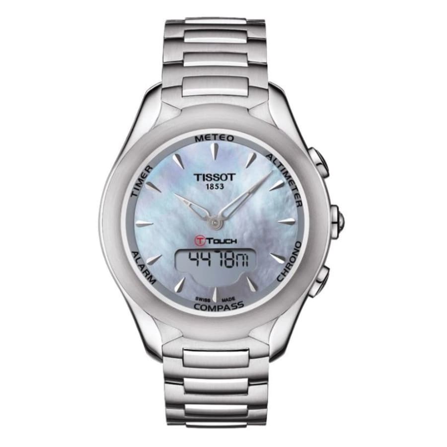 title:Tissot Women's T0752201110100 T-Touch 38mm Solar Watch;color:Mother-of-Pearl