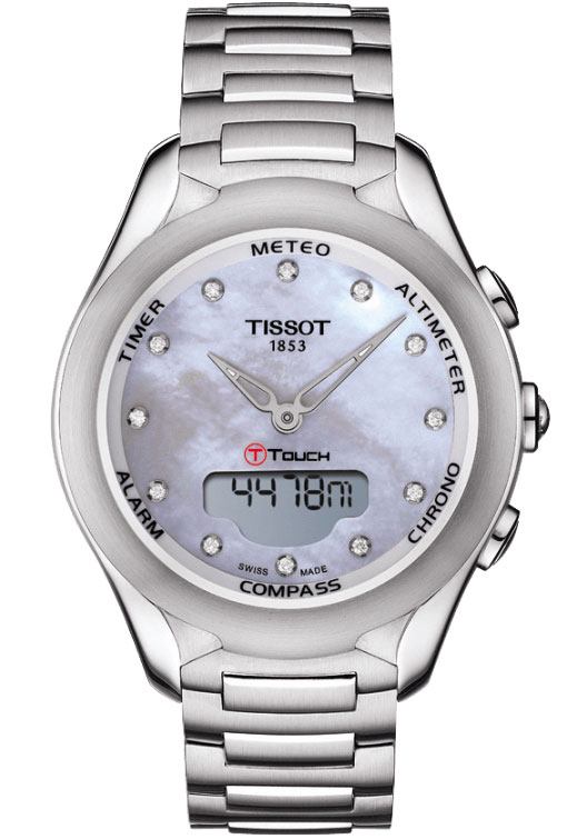 title:Tissot Women's T0752201110600 T-Touch Sol Quartz Watch;color:Mother-of-Pearl