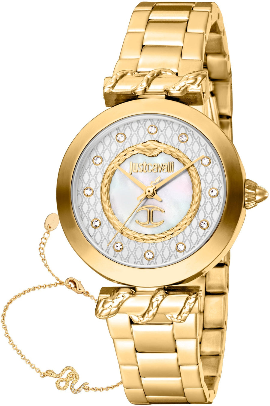 title:Just Cavalli Women's JC1L257M0025 SET Donna Luce 32mm Quartz Watch;color:Gold
