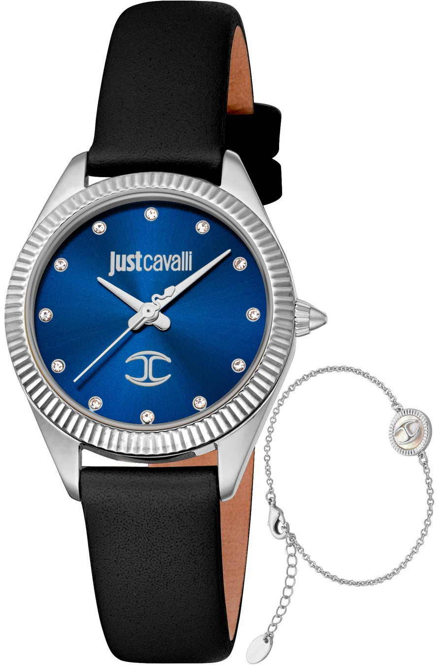 title:Just Cavalli Women's JC1L267L0015 SET Pacentro 30mm Watch;color:Dark Blue