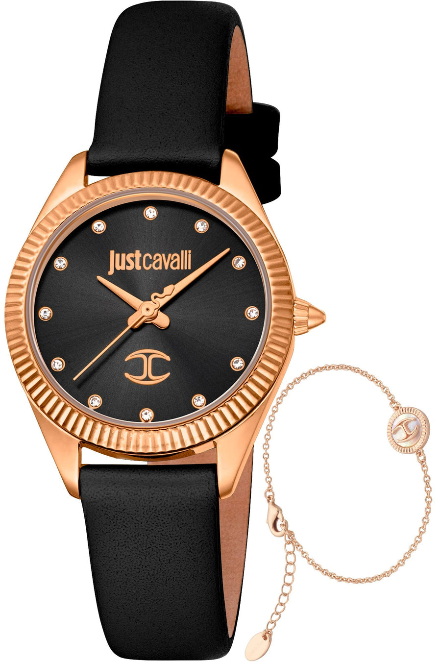 title:Just Cavalli Women's JC1L267L0035 SET Pacentro mm Quartz Watch;color:Black