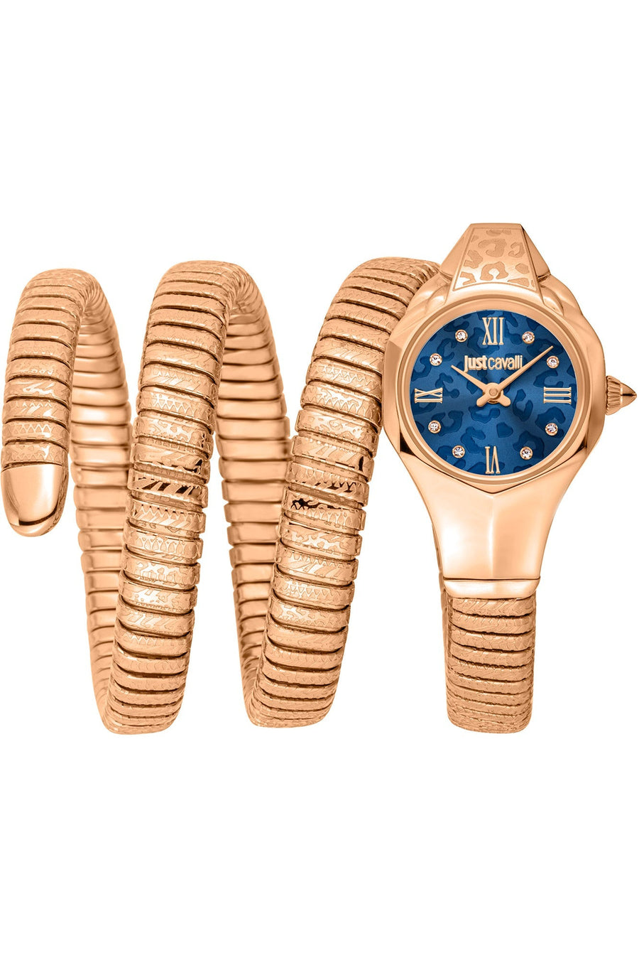 title:Just Cavalli Women's JC1L271M0045 Signature Snake Ravenna mm Quartz Watch;color:Rose Gold