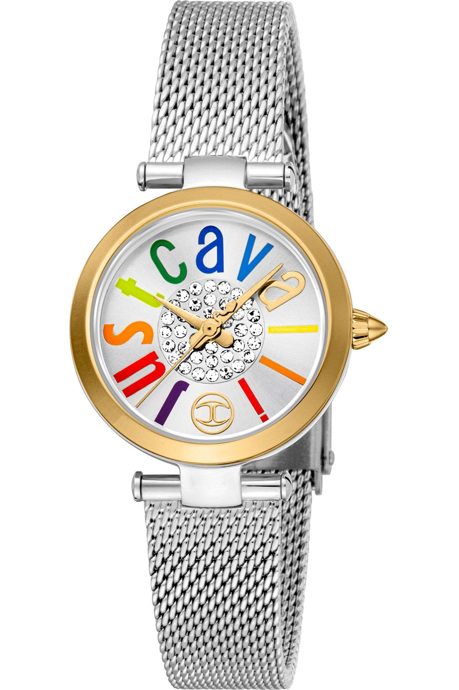title:Just Cavalli Women's JC1L280M0075 Glam Chic Modena mm Quartz Watch;color:Silver