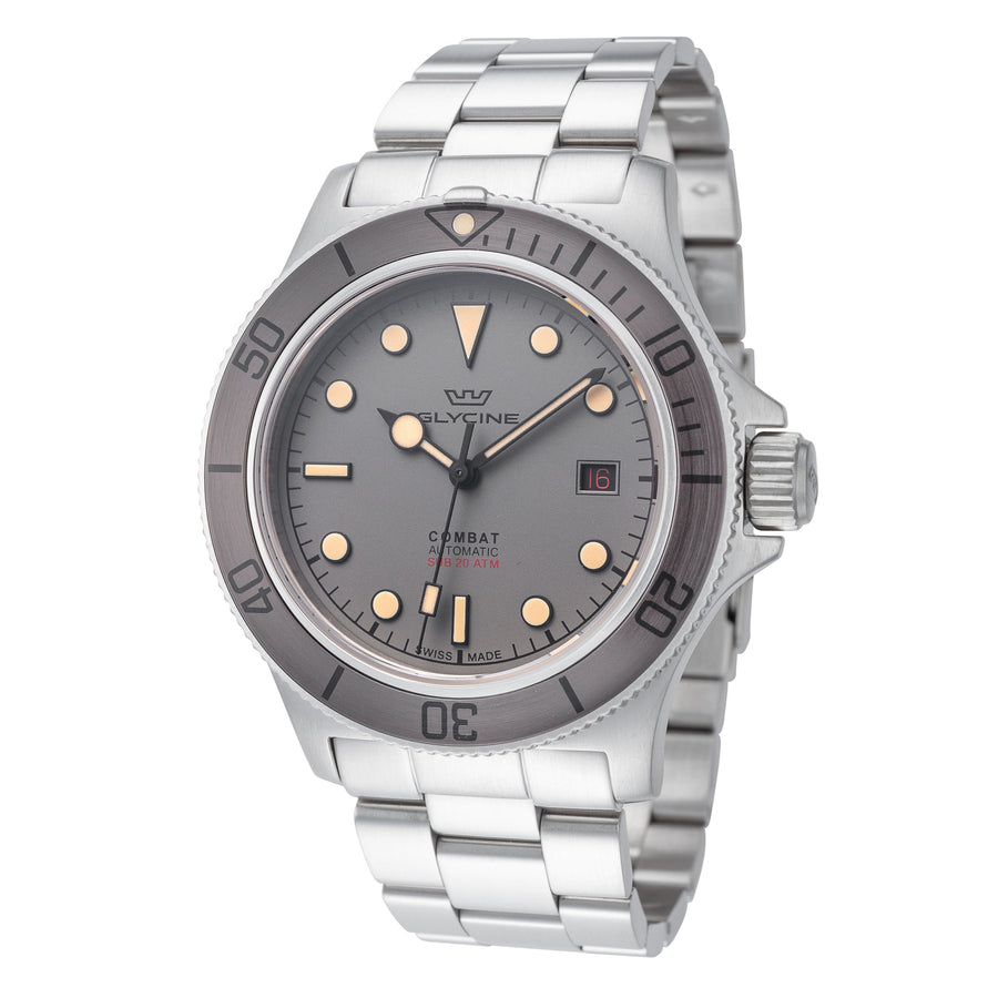 title:Glycine Men's GL0419 Combat 42mm Automatic Watch;color:Silver