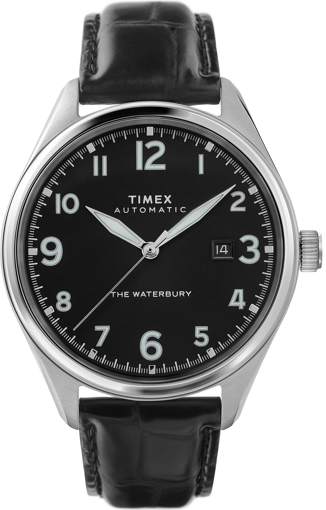title:Timex Men's TW2T69600 Waterbury Traditional 42mm Automatic Watch;color:Black