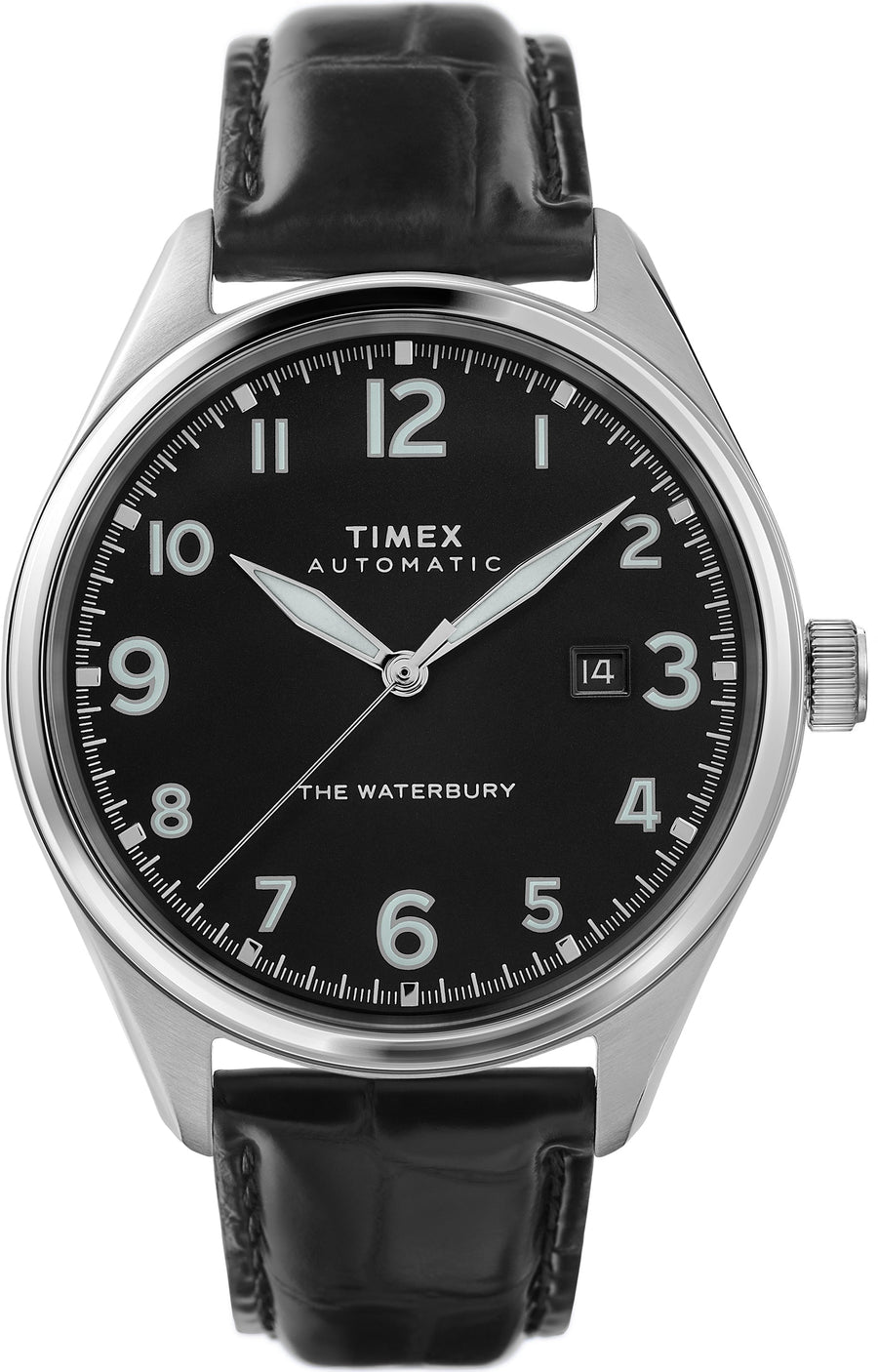 title:Timex Men's TW2T69600 Waterbury Traditional 42mm Automatic Watch;color:Black