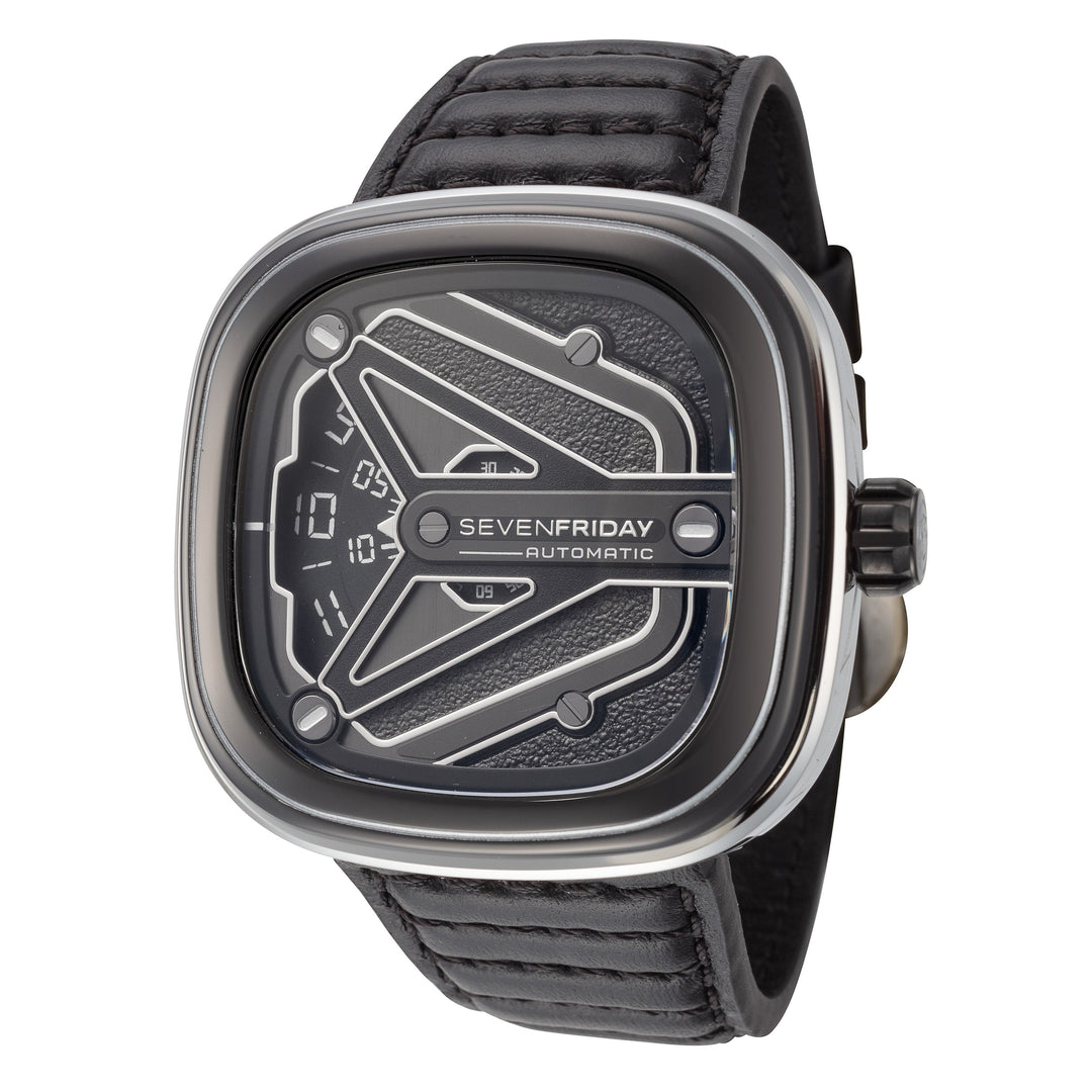title:SevenFriday Men's M3-08 Automatic Watch;color:Black